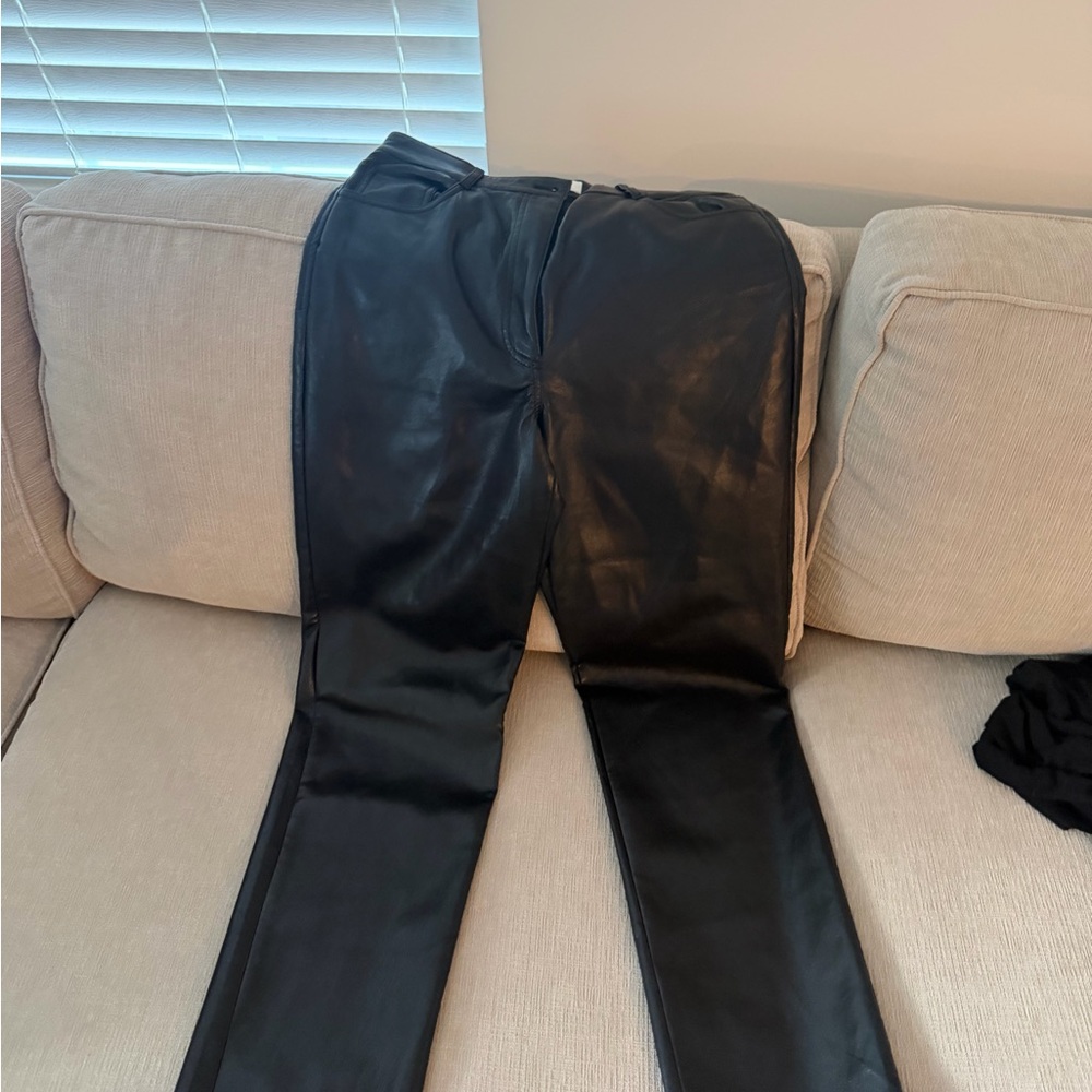 Wilfred Black Faux Leather Pants